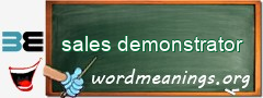 WordMeaning blackboard for sales demonstrator